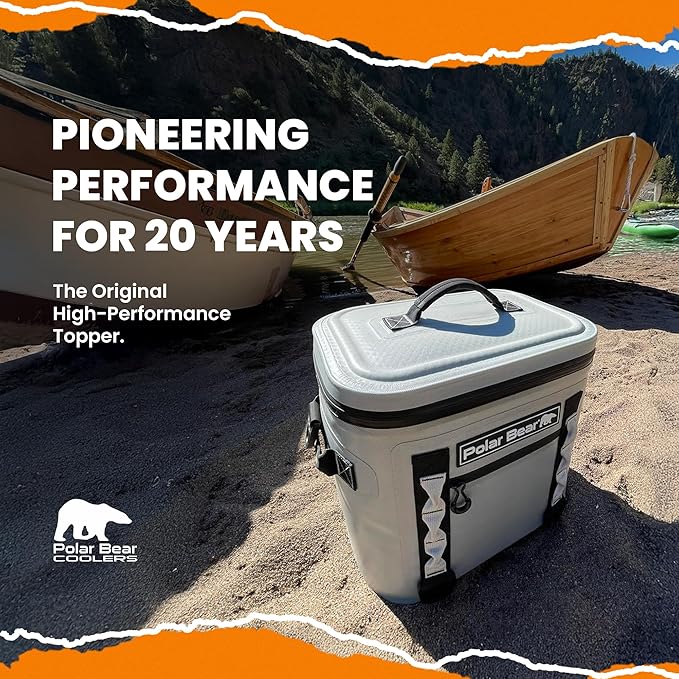 Polar Bear Coolers - Soft Topper Cooler Bag - Insulated Leak Proof Thermal Bag for Travel, Beach, or Camping - Heavy Duty & Portable - Made Waterproof - Keeps Ice up to 48 hrs