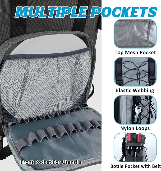 Large Backpack Cooler,40 Cans Leak Proof & Waterproof & Insulated Cooler Backpack, Soft Cooler Bag for Men & Women, Ice Chest for Camping,Beach,Picnic,Lunch,Travel,Fishing