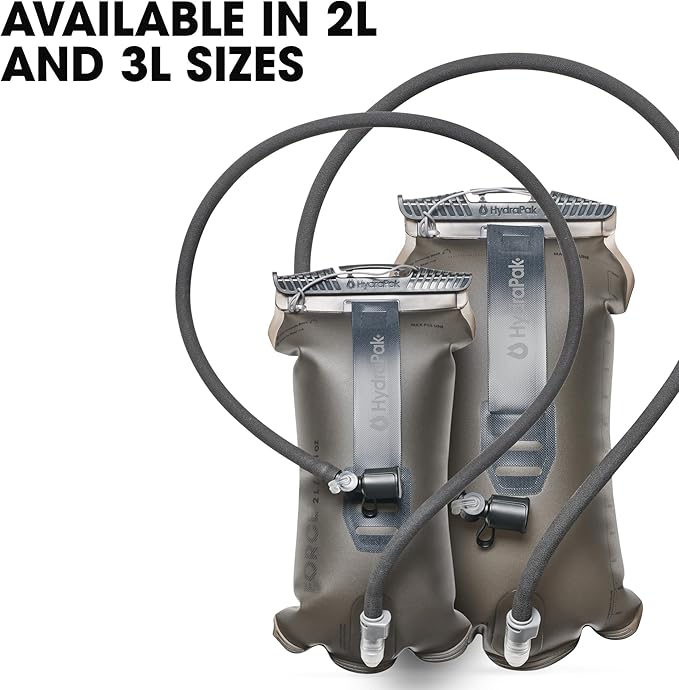Hydrapak Force Ultra-Durable Water Bladder/Reservoir for Hydration Backpacks, 2L or 3L, Insulated Tube, Safe & Reliable