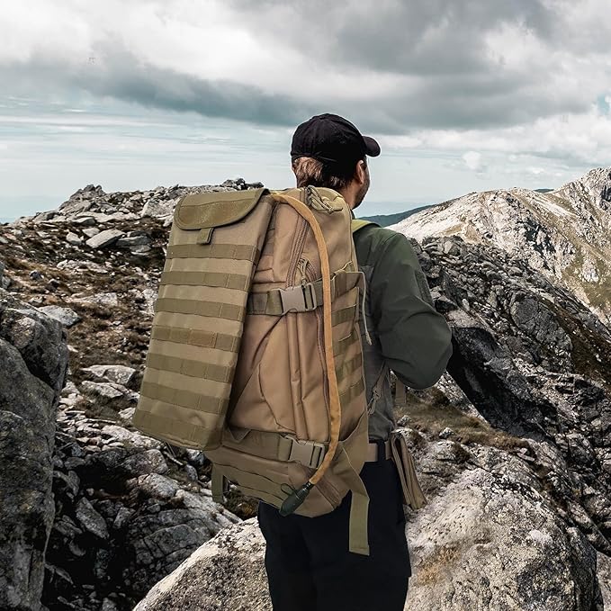 Tactical MOLLE Hydration Pack Carrier Backpack with 3L Water Bladder