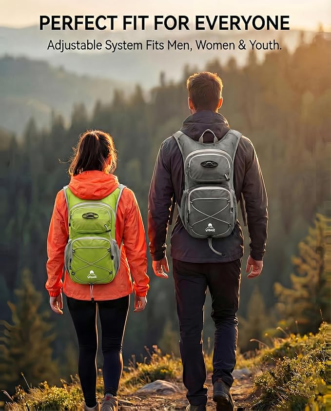 Hydration Hiking Backpack, Water Hiking Backpack, Hydration Backpack with 15l Water Bladder, Runinnng Backpack for Men Women for Cycling Campling