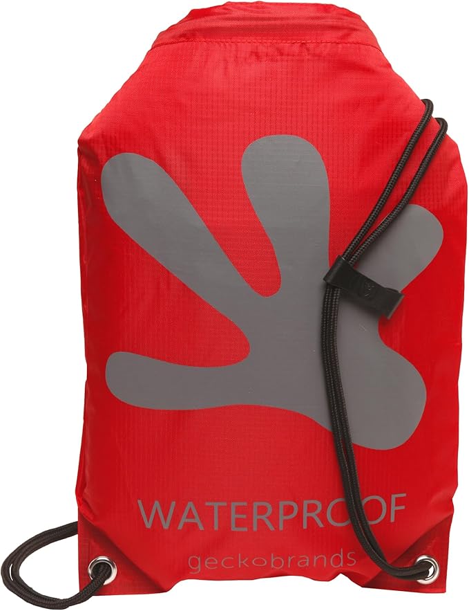 geckobrands Embark 10L Drawstring Backpack – Waterproof, Lightweight Dry Bag for Beach, Hiking, and Light Water Activities