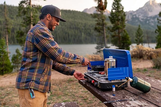 Stansport 2-Burner Propane Stove with Grill (212-600-50)