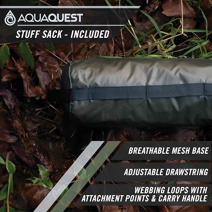 AquaQuest Safari Tarp – Lightweight Waterproof (5,000mm) Seam-Taped Ripstop Rain Fly for Backpacking, Thru-Hiking & Hammock Camping