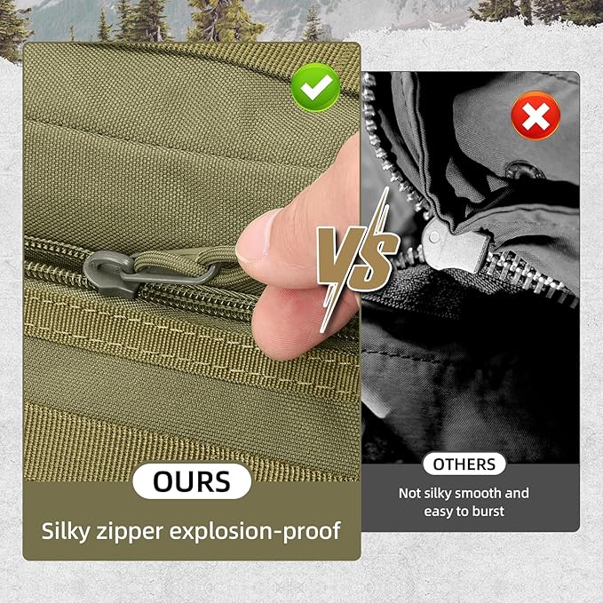 35L Military Tactical Backpack for Men, Water Resistant Assault Pack for Women, Army Green Molle Daypack 3 Day Bug Out Bag Rucksack for Trekking,Camping,Survival,EDC