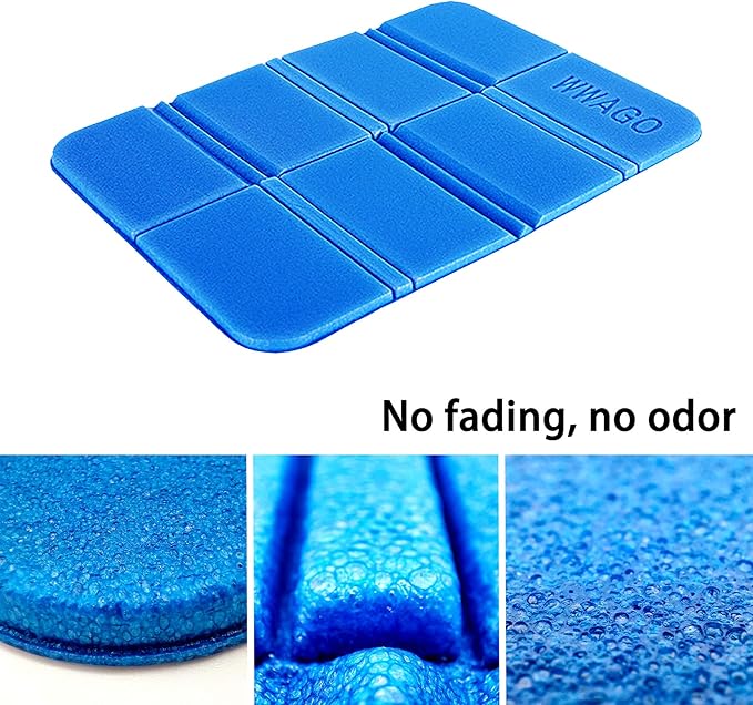 2PCS Camping Cushion Seat, Foldable Ultralight Foam Sitting Pads, Save Your Backpack Space and Reduce Weight