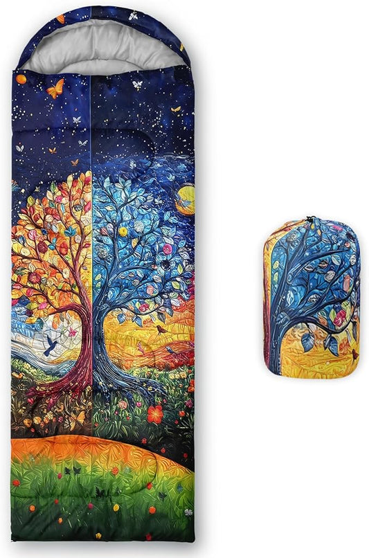 AILONEN Girls Pink Camping Sleeping Bags,Lightweight & Waterproof,3 Season Warm & Cool Weather,Cute Bow Duck Print Sleeping Bags for Kids,Girls,Adults Travelling,Outdoors