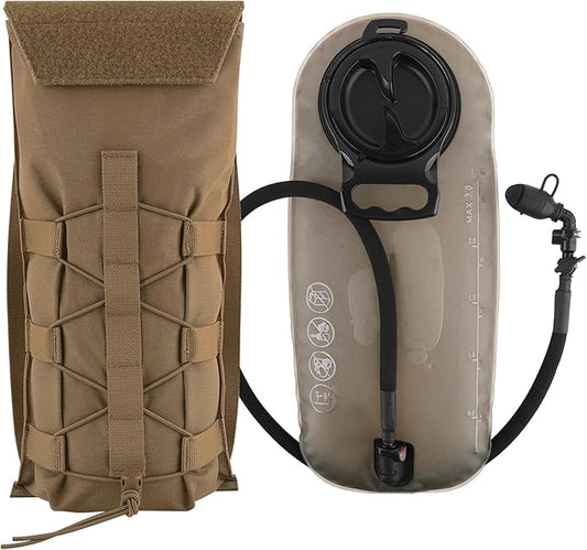 PETAC GEAR 1.5L / 3L Tactical Hydration Pack，Molle Carrier Pouch for 50 oz /100 oz Hydration Bladder Daypack Water Backpack.