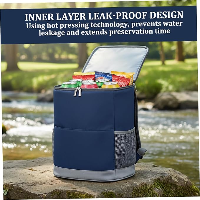 Lunch Backpack, Cooler Backpack Insulated Waterproof, 20 Can Leak Proof Lunch for Men & Women, Lightweight Back Pack Cooler with Side Pocket Camping Hiking Travel