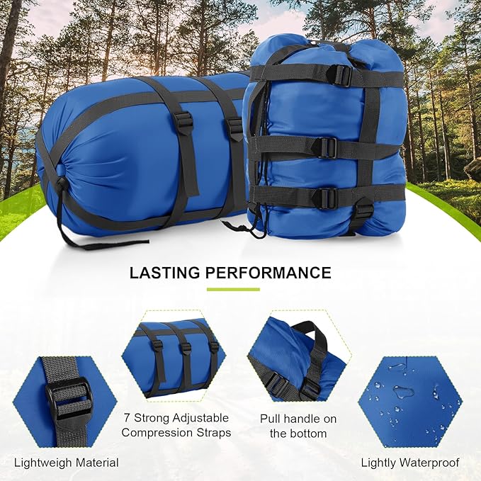 Compression Sack for Sleeping Bag Store Ultralight Sleeping Bag Compression Stuff Sack 15l 25l Space Saving Gear for Travel Camping Hiking Outdoor