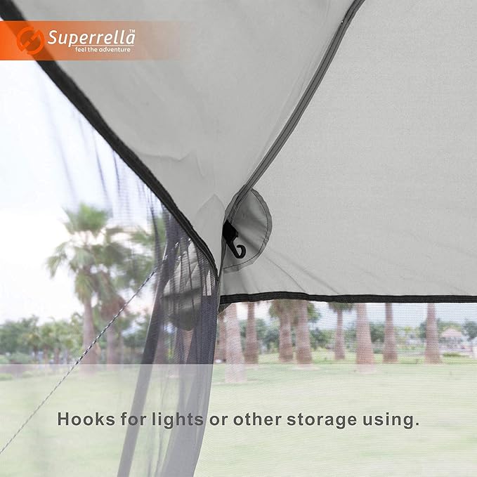 Screen House 13x9 Ft Canopy Tent Sun Shade Shelter Perfect for Outdoor Activities, Shale Gray