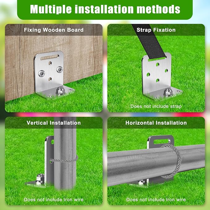2/4/6 Pack 18" 24" Screw in Trampoline Ground Anchors 2.7" Wide Spiral Mobile Home Earth Anchor Stakes Set with Versatile L Bracket Swingset Anchors for Playset, Fence, Tent, Shed, Canopy, Carport