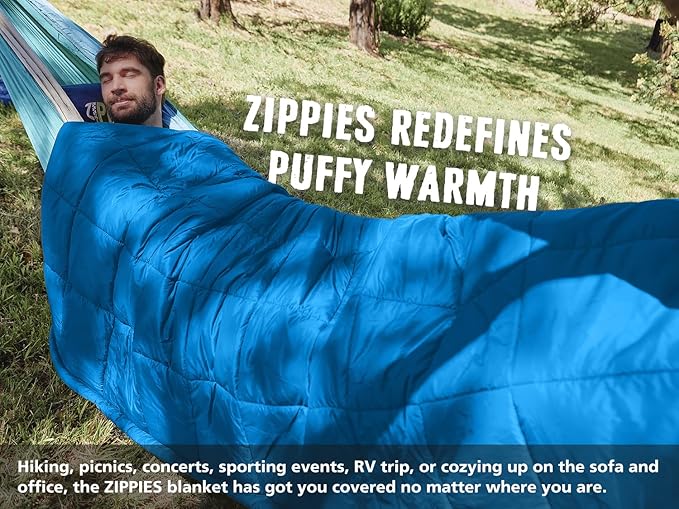 3M Thinsulate Insulation Puffy Camping Blanket for Cold Weather, Queen Size Warm Camping Quilt with Zipper, Waterproof Outdoor Sleeping Bag for Hammock, Cozy & Versatile Gift for Men and Women
