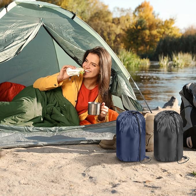 Tudomro 2 Pcs Camping Sleeping Bag for Adults, Lightweight Packable Waterproof Camping Gear Equipment to Keep Warm for Spring Summer Fall Indoor Outdoor Backpacking Hiking Travel