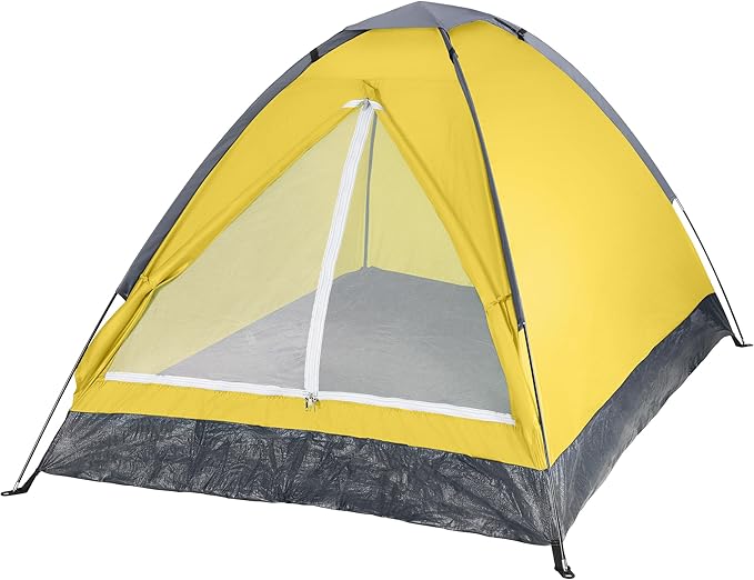 2 Person Outdoors Camping Tent with Rain Fly and Carrying Bag - Lightweight Outdoor Pop Up Tents for Camping Essentials, Music Festivals, Backpacking, Hiking, or Beach Shelter by Wakeman Outdoors