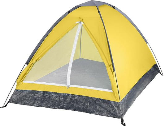 2 Person Outdoors Camping Tent with Rain Fly and Carrying Bag - Lightweight Outdoor Pop Up Tents for Camping Essentials, Music Festivals, Backpacking, Hiking, or Beach Shelter by Wakeman Outdoors