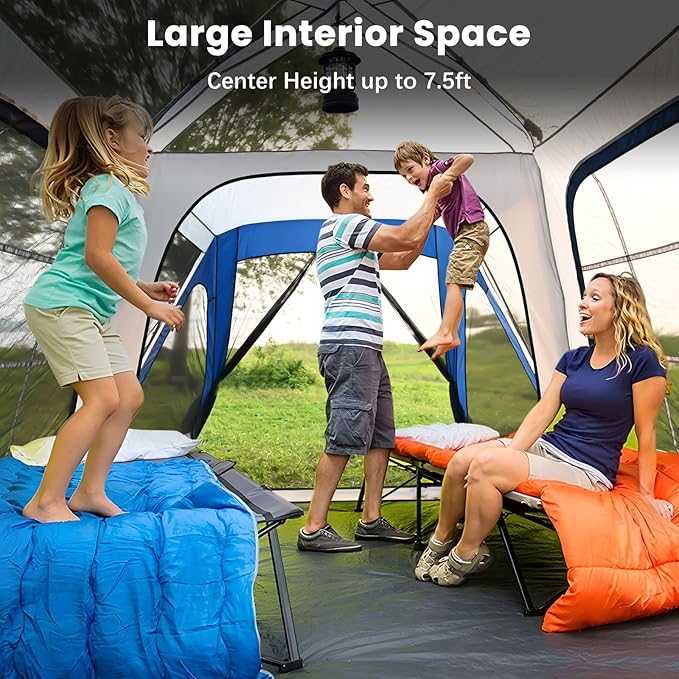 SUV Tent Attachment for Camping, Car Tents for SUV Tailgate Tents with Screen Room & Awning,Easy Set Up Car Camping Pop Up Tent - NavyBlue