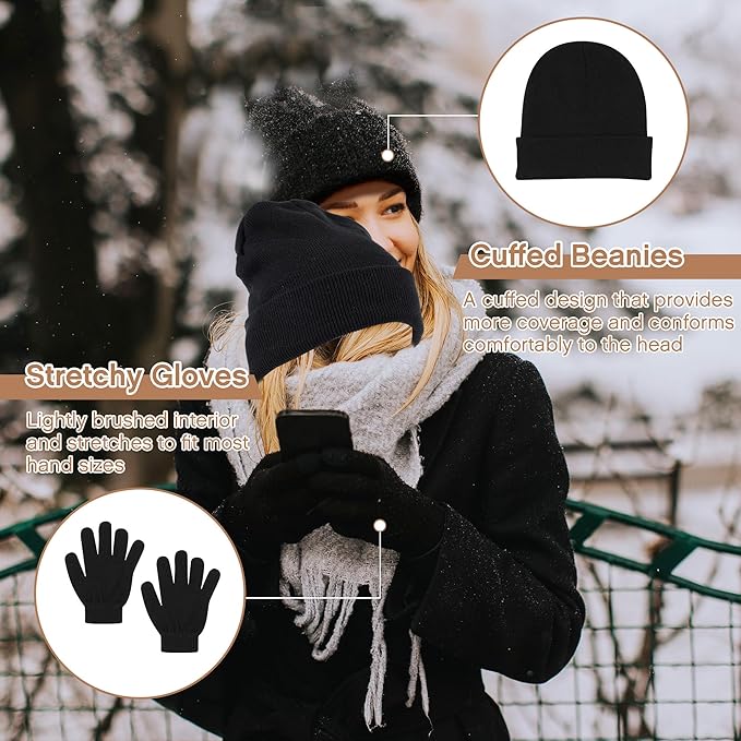 Preboun 24 Sleeping Bags Winter Beanies Gloves Set for Homeless Warm or Cold Weather Sleeping Bags Winter Hat and Gloves Pack for Backpacking Camping Hiking Homeless Supplies