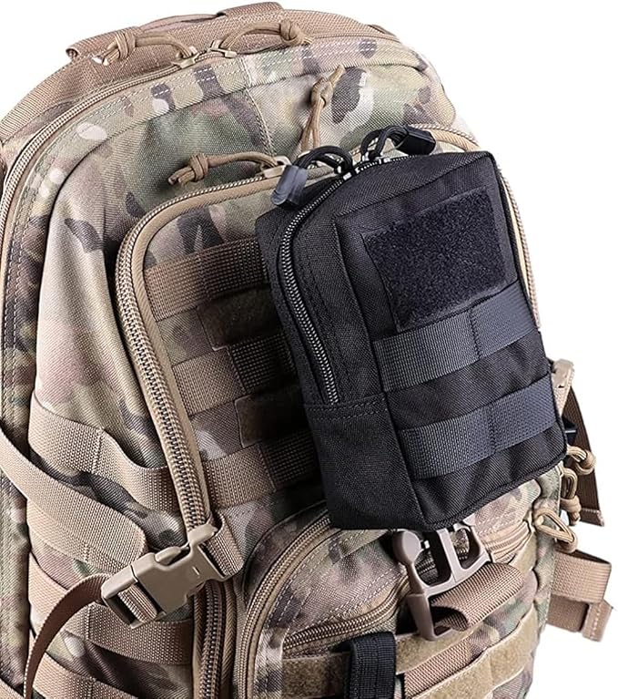 2 Pack Tactical Molle Pouch - Premium Durable Utility Bag for Military, Hiking, Camping, Hunting, EDC & Duty Belts, Backpacks and Vests