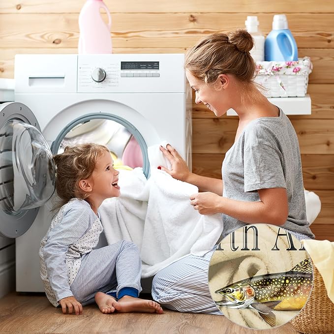 Fishing Gifts for Men Women, Fish Decor Blanket, Fishing Accessories Soft Throw Blanket for Couch Sofa Bed 60" X 50"