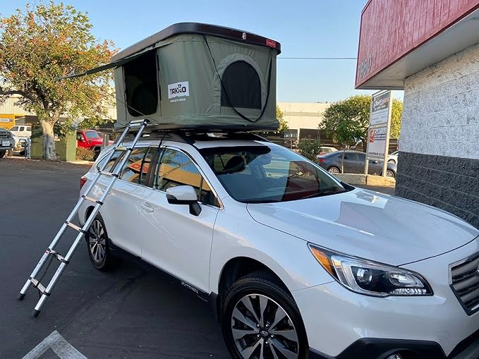Takao Hardshell Roof Top Camp Tent - Green for Cars Trucks SUVs Fits 3 Person