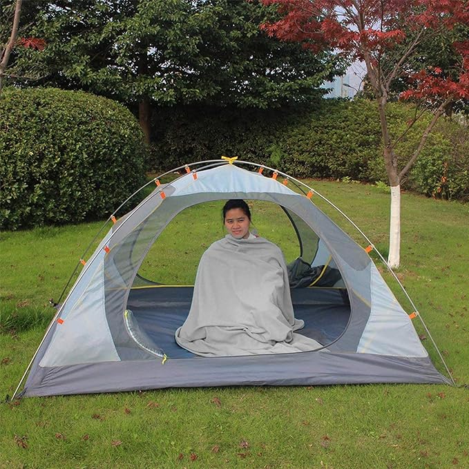 Sleeping Bag Liner, Lightweight Portable, Soft Travel and Camping Sheet, with Compact and Carry Bag, for Travel, Hotel