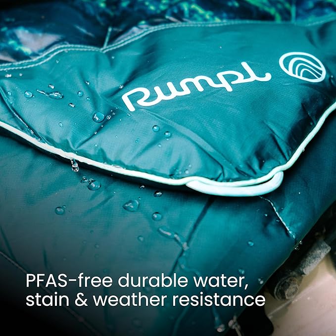 Rumpl Original Puffy Blanket - Warm, Water-Resistant Camping Blanket with 100% Recycled Synthetic Insulation, 52"x75", Original Puffy V2, Alpenglow