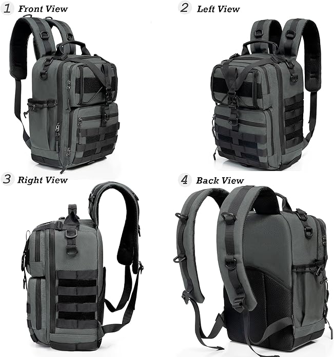 NICGID Tactical Military Backpack Daypack Molle Army Assault Pack Bug Out Bag Travel Fishing Hiking Trekking Rucksack