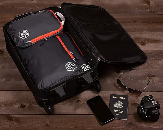 Compression Packing Cubes Set for Carryon Suitcases- Lightweight, Durable Clothes Organizer