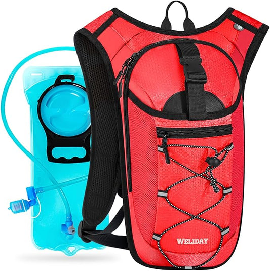 Hydration Backpack with 2L Water Bladder, Lightweight Hydro Pack for Cycling, Running, Hiking, Climbing