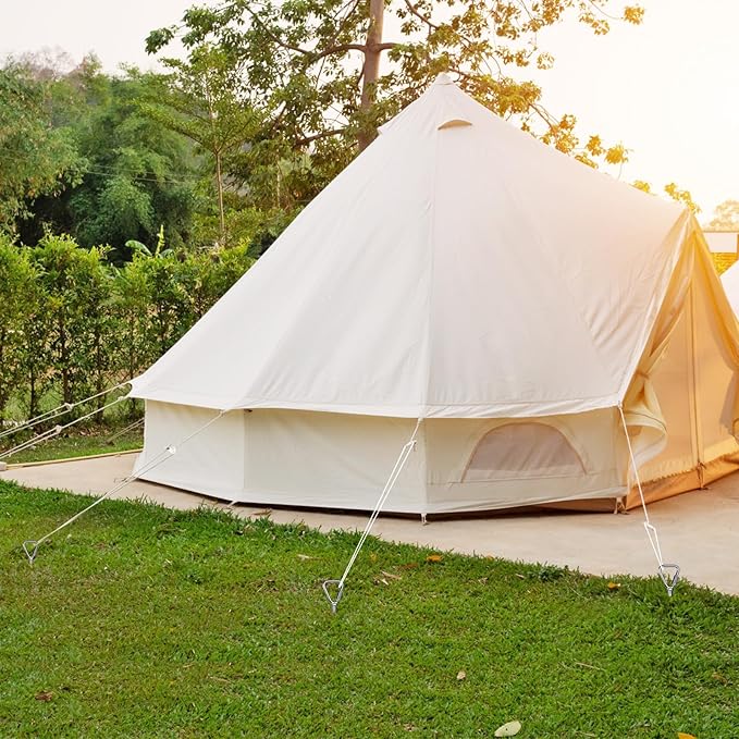 17'' Trampoline Tent Stakes, Fully Welded Ground Anchors Screw In, Metal Stake for Ground, Stakes for Inflatables, Shed Anchor Kit, Earth Anchors, Trampoline Anchors High Wind Heavy Duty, 4Pack