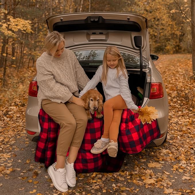 AGEMORE Cotton Flannel Double Sleeping Bags for Adults, Cold Weather Waterproof Queen Size Sleeping Bag, 2 Person Double Wide Warm Sleeping Bag for Family or Couples Outdoor Camping or RV Traveling