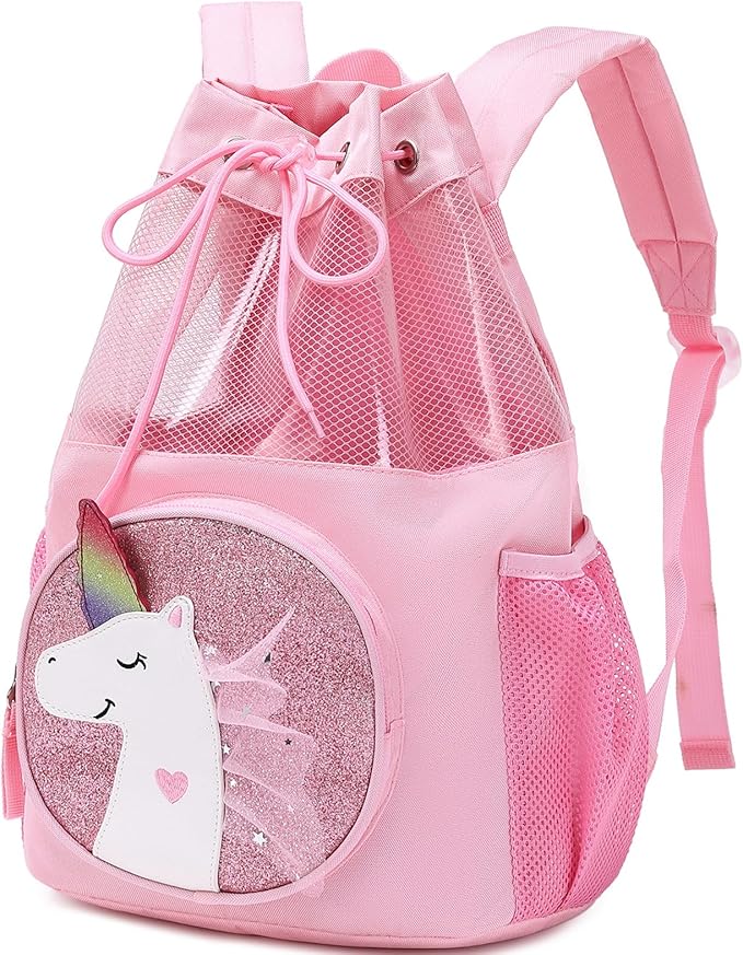 mygreen Drawstring Backpack Gym Cinch Bag for Swim Beach Sports Waterproof for Kids | for Swim, Beach, Sports