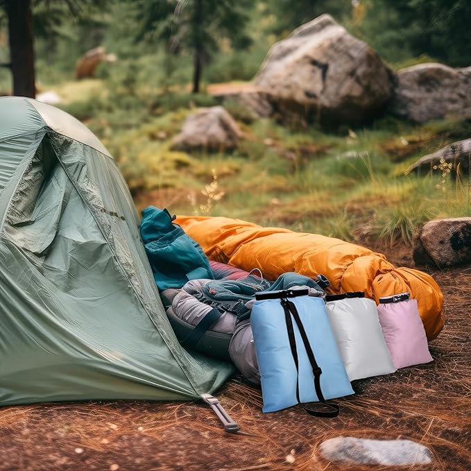 Shappy Waterproof Dry Bag Set 6 Sizes Lightweight Sacks and Long Adjustable Shoulder Strap Outdoor Water Proof Keep Gear Dry Bag Stuff Sacks for Backpacking, Boating, Hiking, Camping