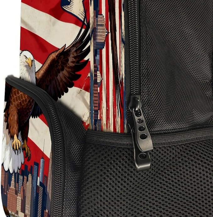 Adults Lightweight 250th Anniversary 1776-2026 Patriotic Eagle Art Shoulder Book Bags Big Capacity Shoulder Bag With Adjustable Shoulder Straps for Trekking Work Walking Cycling