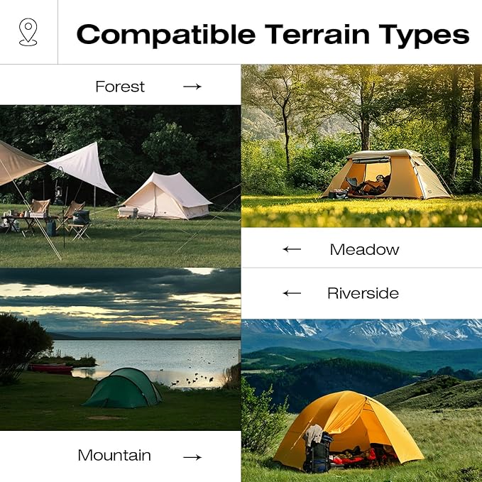 Ultralight Tent Stakes, 4.72 Inch Carbon Fiber Tent Pegs, Lightweight Tent Stakes Backpacking Gear for Camping Hiking (6 Pack)