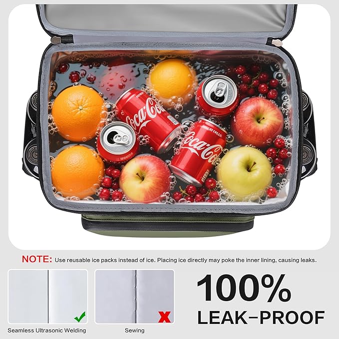 Large 52cans Waterproof Insulated Cooler Backpack for Men & Women, Leak Proof Backpack Cooler, Soft, 8Gal