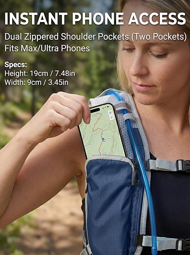 Hydration Hiking Backpack, Water Hiking Backpack, Hydration Backpack with 15l Water Bladder, Runinnng Backpack for Men Women for Cycling Campling