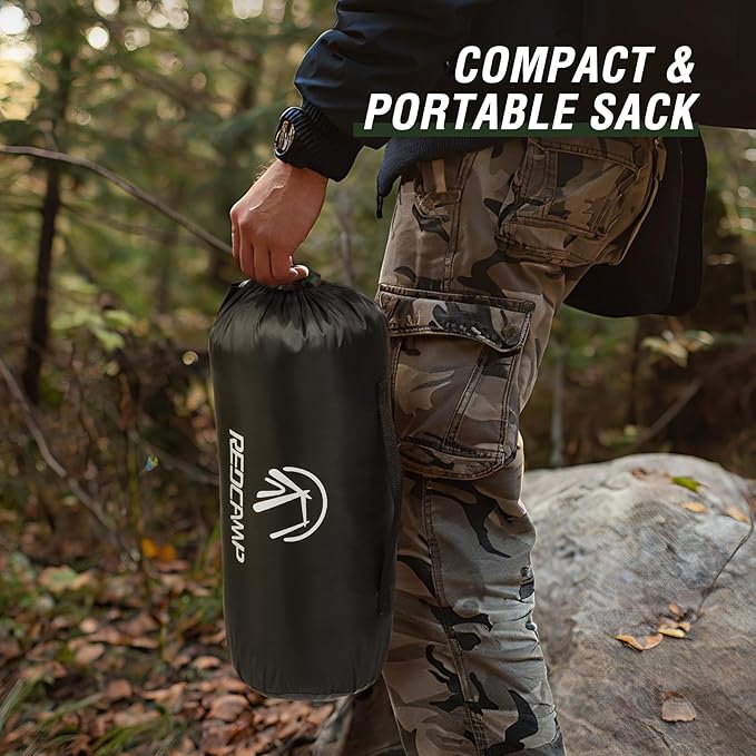 REDCAMP Wobbie Military Poncho Liner Blanket, Thermal Insulated Camping Blanket for Hiking, Survival Compression Carry Bag