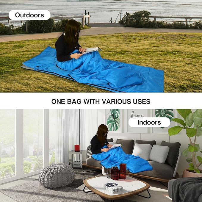 REDCAMP Ultra Lightweight Sleeping Bag for Backpacking, Hiking, Comfort for Adults Warm Weather, with Compression Sack