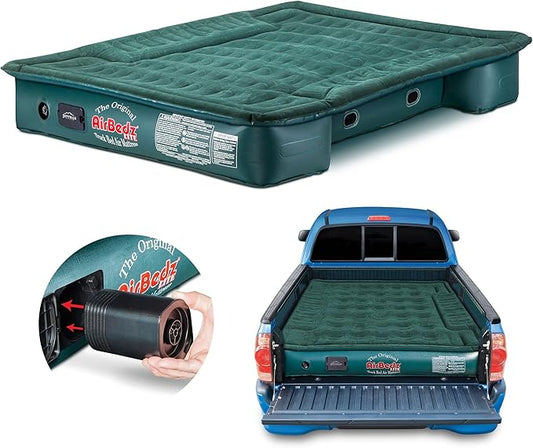 Pittman Truck Bed Air Mattress 6-6.5ft for Mid Size Short Pickups - AirBedz Inflatable Truck Bed Mattress fits The Tacoma, Colorado & More - Blow up Camper has 25% More Pickup Coverage - PPI203G2