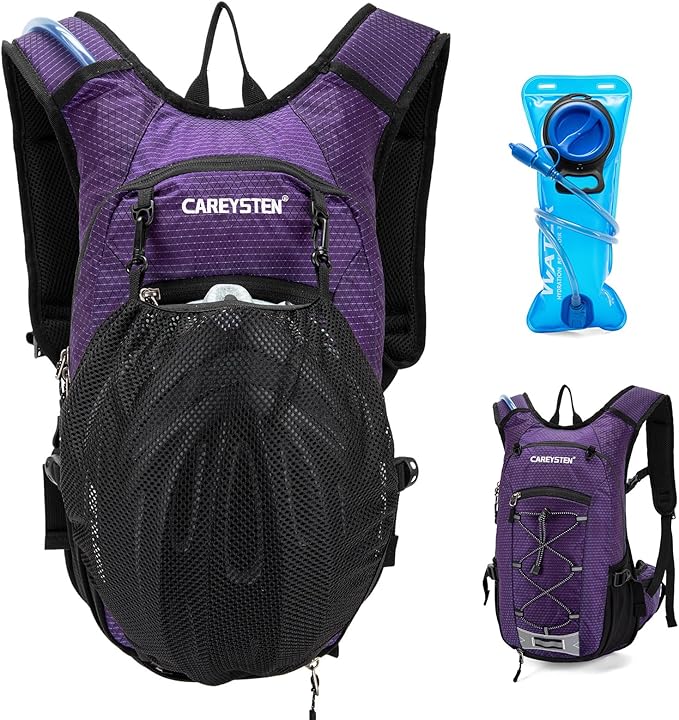 Hydration Backpack Cycling Backpack Women Running Backpack Water Backpack for Hiking Biking Backpack for Men Equipped with 2L Water Bag