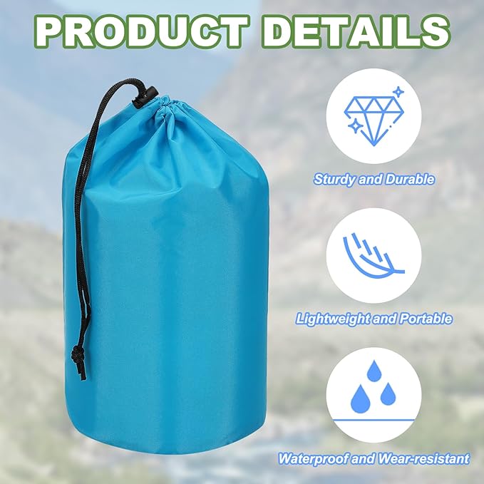PATIKIL Stuff Sacks, Waterproof Outdoor Storage Sack Portable Drawstring Dust Flap Bag for Camping Hiking