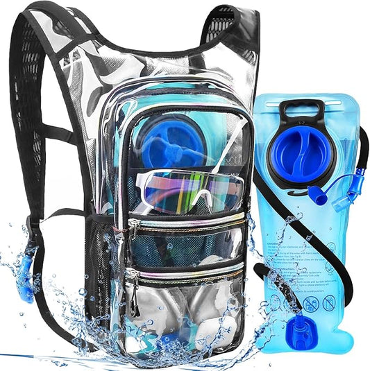 Hydration Backpack Pack, Water Backpack 20L Capacities Included 2L Hydration Bladder, Festival Essential - Rave Hydration Pack Hydropack Hydro for Hiking, Festival Gear