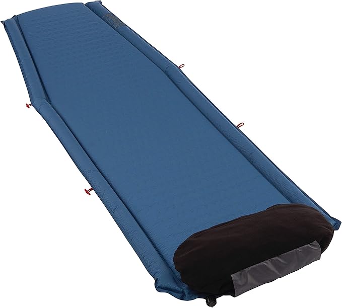 Coleman Silverton Self-Inflating Sleeping Pad, Lightweight Camping Pad with Pillow, Comfortable Sleeping Mat with Side Bumpers, Easy Inflation