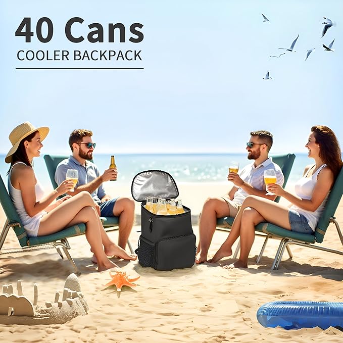 Backpack Cooler for Men and Women Insulated Waterproof Soft Lightweight Cooler Bag Leakproof 30 Cans Travel Camping Picnic Beach