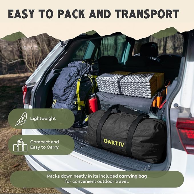 CloudCamp Inflatable Tents for Camping- 6 People Waterproof Oxford Fabric(210D), Quick Setup Air Tent with Manual & Battery Pump, UV Protection, 4-Season Inflatable Tent