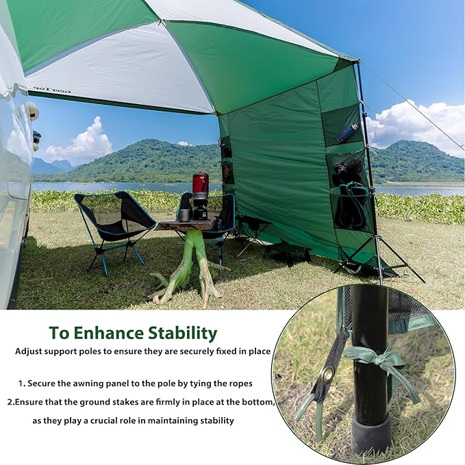 GEERTOP Lightweight Car Side Tent for SUV Camping Vehicle Awning Truck Canopy Car Tent for Van MPV RV Jeep Outdoor Travel