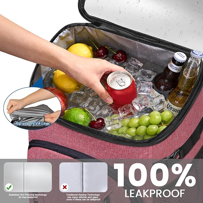 Capolo Cooler Backpack for Men Women Insulated Backpack Cooler Leak Proof Thermal Bag Beverage Soft Cooler Bag Lunch Backpack for Camping 30/45 Cans