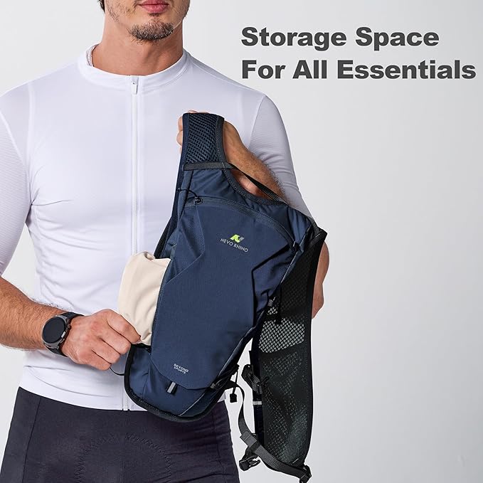 N NEVO RHINO Hydration Backpack,8L Water Backpack with 50 oz /1.5L Water Bladder Bike Hydration Pack for Men Women,Lightweight Hiking Backpack Hydro Water Daypack for Cycling Hiking